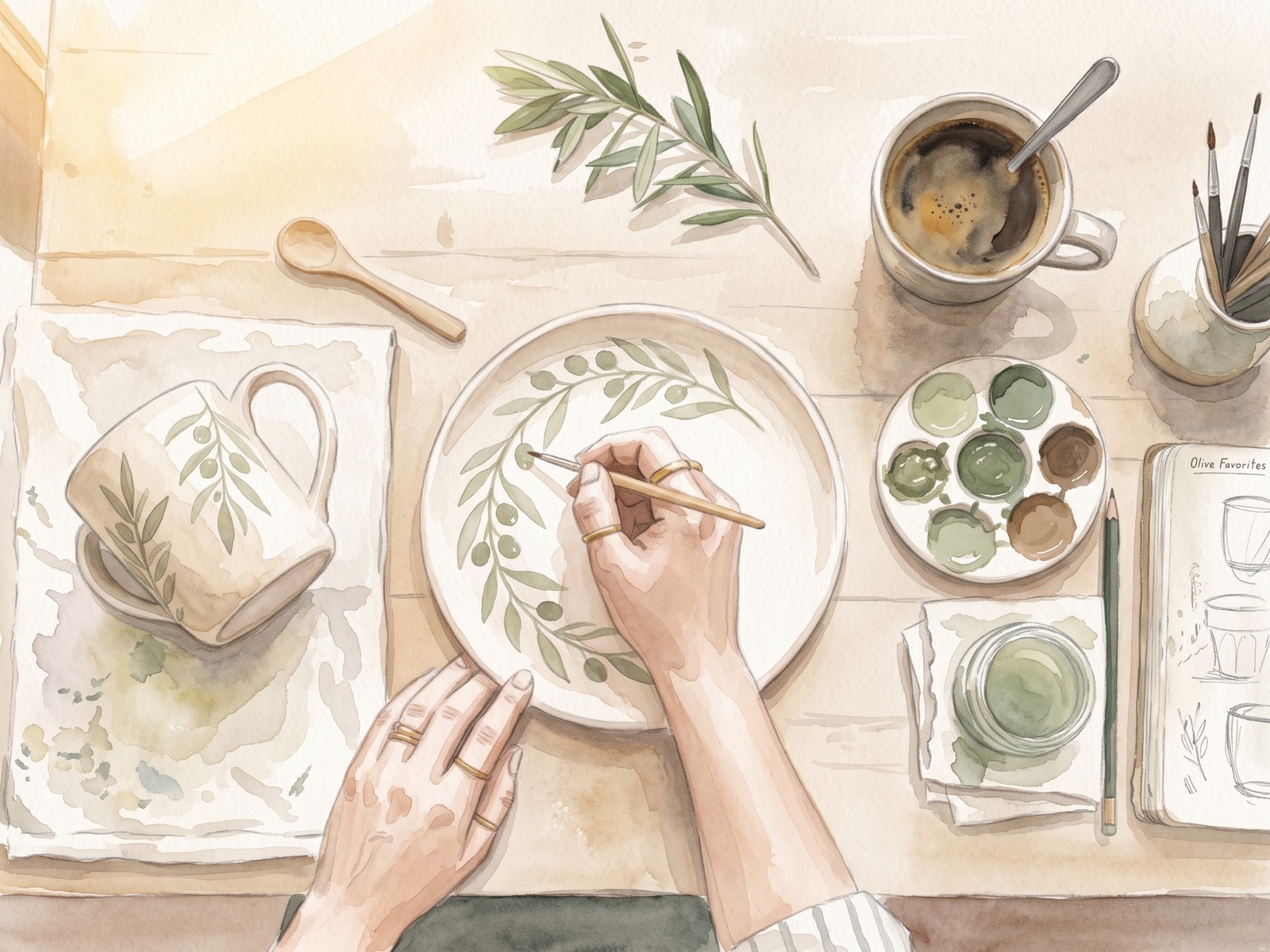 Workshop de Pintura em Cerâmica (Xícara + Prato)